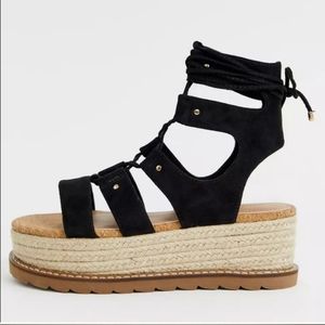Asos platform lace up sandals